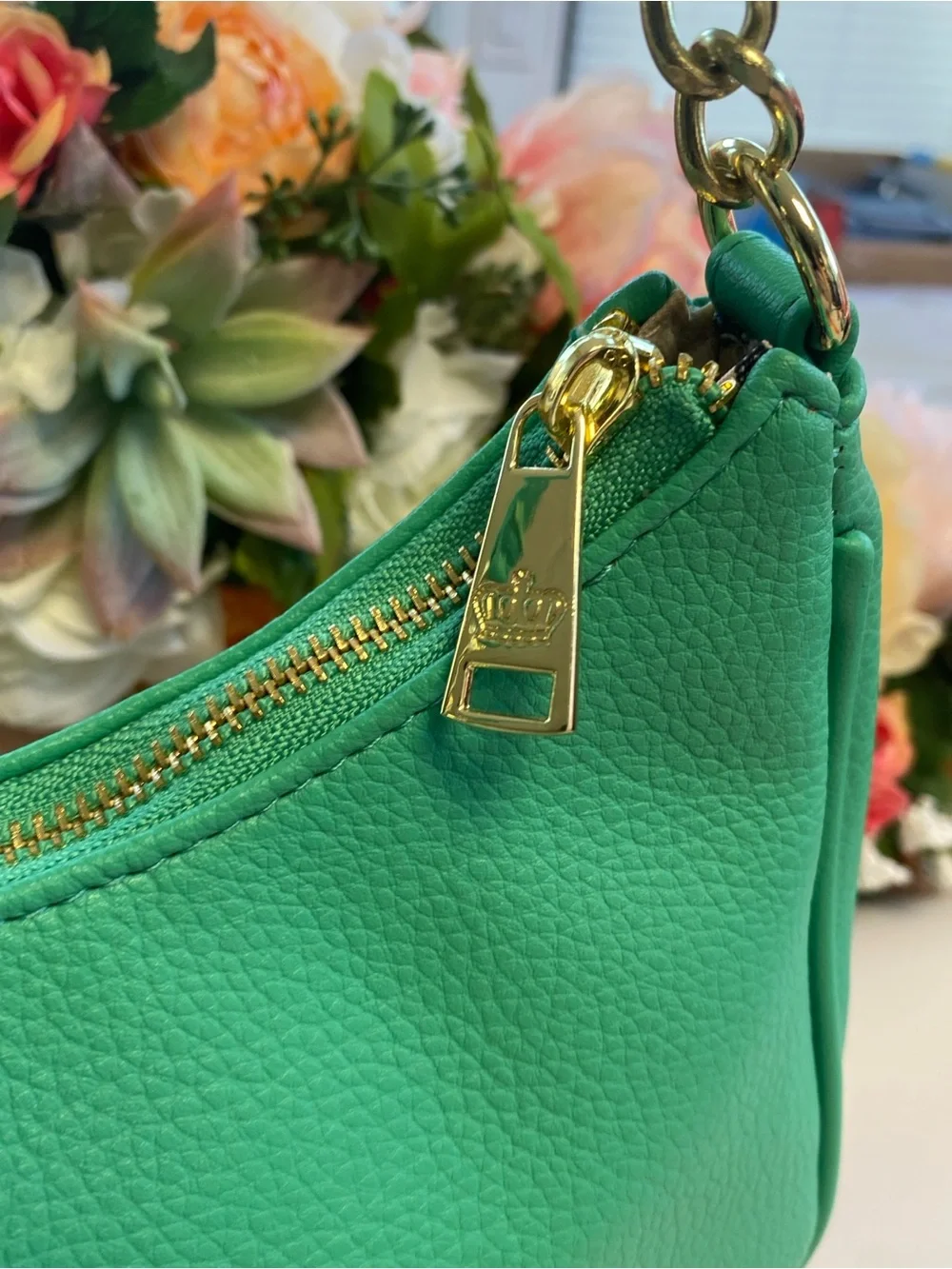 Juicy Couture Chain My Heart Pouchette Shoulder Bag Mint Green